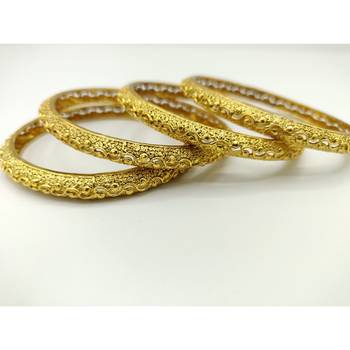 Gold Plated Designer Bangles Set Of 4 3