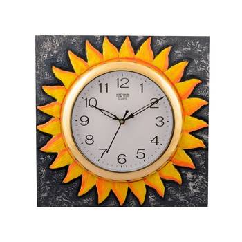 Wooden Glorious Sun Design Artistic Handcrafted Wall Clock 1