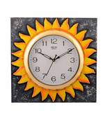 Wooden Glorious Sun Design Artistic Handcrafted Wall Clock