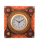 Wooden Papier Mache Rick Look Artistic Handcrafted Wall Clock