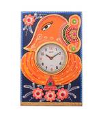 Wooden Papier Mache Lord Ganesha Artistic Handcrafted Wall Clock