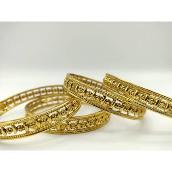 Gold Plated Designer Bangles Set Of 4 3