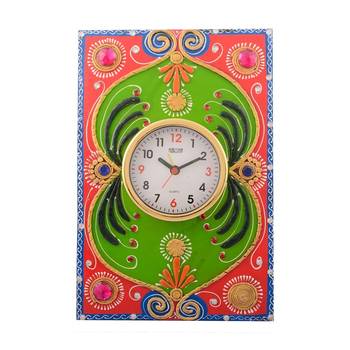 Wooden Papier Mache Embossed Artistic Handcrafted Wall Clock 1
