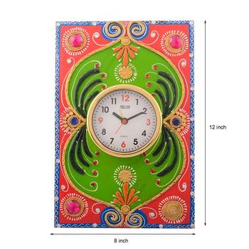 Wooden Papier Mache Embossed Artistic Handcrafted Wall Clock 3