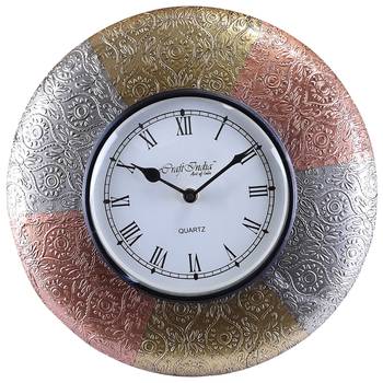 Handcrafted Premium Round Wooden Wall Clock 1