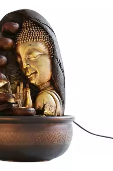 Oval Textured Lord Buddha Water Fountain