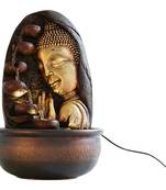 Oval Textured Lord Buddha Water Fountain
