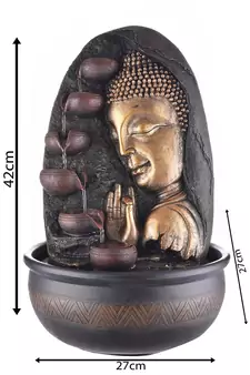 Oval Textured Lord Buddha Water Fountain
