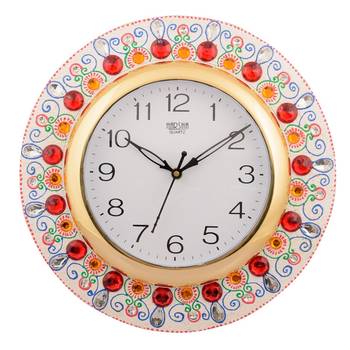 Wooden Papier Mache Ornamental Handcrafted Wall Clock 1