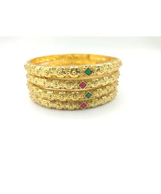 Multicolor Stone Bangles Set Of 4 2