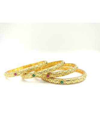 Multicolor Stone Bangles Set Of 4 3