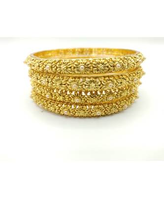 Gold stone bangles 2