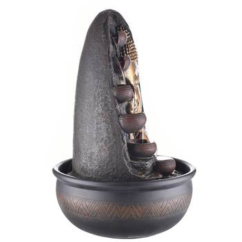 Oval Textured Lord Buddha Water Fountain 4