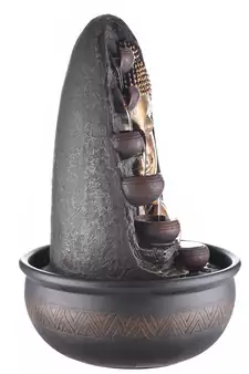 Oval Textured Lord Buddha Water Fountain