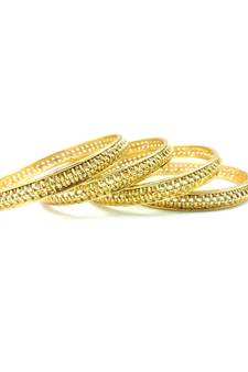 Gold Plated Designer Bangles Set Of 4