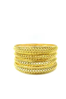 Gold Plated Designer Bangles Set Of 4