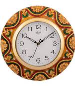 Wooden Papier Mache Dazzling Handcrafted Wall Clock