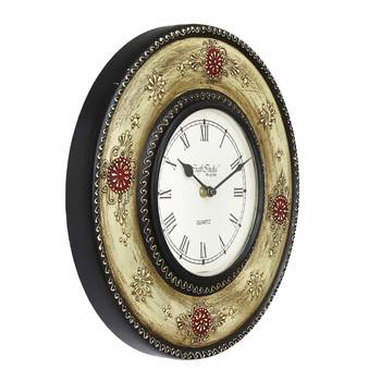Ethnic Design Handcrafted Wooden Wall Clock 5