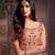 Orange embroidered net salwar