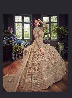 Wine embroidered net salwar 2