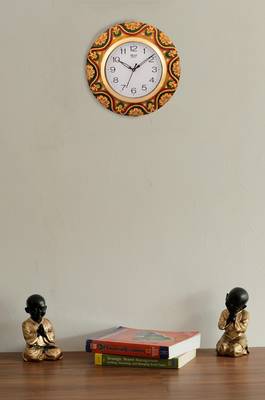 Wooden Papier Mache Dazzling Handcrafted Wall Clock 2