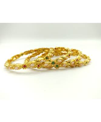 Multicolor Stone Bangles Set Of 4 2