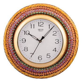 Wooden Papier Mache Glorious Handcrafted Wall Clock 1