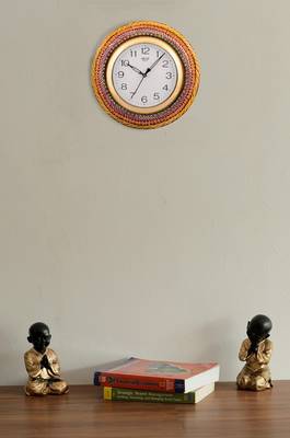 Wooden Papier Mache Glorious Handcrafted Wall Clock 2