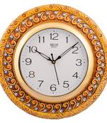 Wooden Papier Mache Elegant Handcrafted Wall Clock