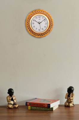 Wooden Papier Mache Elegant Handcrafted Wall Clock 2