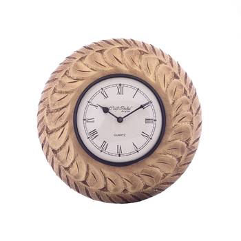 Decorative Brass Work Ethnic Brass and Wooden Handcrafted Wall Clock 2