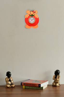 Wooden Papier Mache Kids Handcrafted Wall Clock 2
