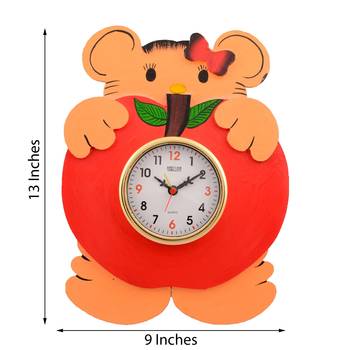 Wooden Papier Mache Kids Handcrafted Wall Clock 3