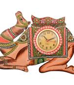 Wooden Papier Mache Camel Handcrafted Wall Clock