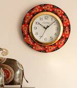 Creative Crystal studded Red Hearts Wooden Handcrafted Wall Clock