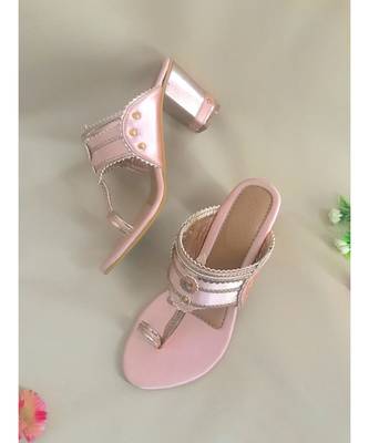 Baby Pink Kolhapuris  1