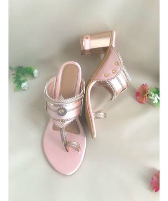 Baby Pink Kolhapuris  2