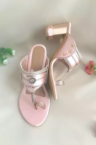 Baby Pink Kolhapuris 