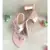 pink leather kolhapuris sandals