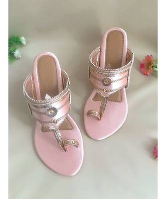Baby Pink Kolhapuris  3