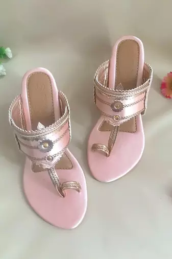 Baby Pink Kolhapuris 