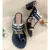 blue leather kolhapuris sandals