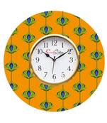 Ethnic Design Wooden Colorful Round Wall Clock