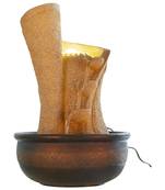 Light Brown Steps Textured Water Fountain