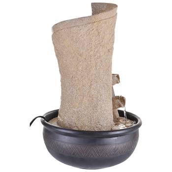 Light Brown Steps Textured Water Fountain 4