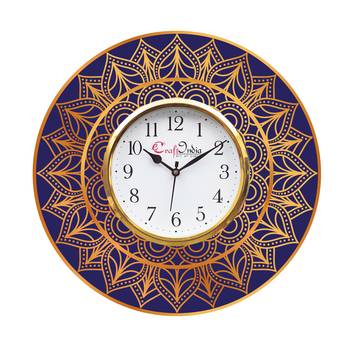Ethnic Design Wooden Colorful Round Wall Clock 1