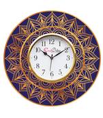Ethnic Design Wooden Colorful Round Wall Clock