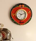 Cute Couple Love Theme Papier-Mache Wooden Handcrafted Wall Clock