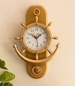 Decorative Retro Anchor Golden Pendulum Wall Clock