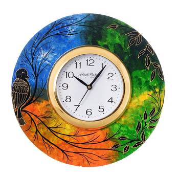 Beautiful & Colorful Senary View Wooden Handcrafted Wall Clock 2